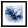 Abstract floral wall art design in a black frame, showcasing vibrant colors and intricate patterns, perfect for modern home decor and stylish interiors.