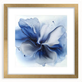 Elegant abstract floral design framed in gold, showcasing vibrant colors and intricate patterns, perfect for modern home decor or art enthusiasts.