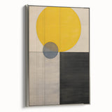 Framed abstract minimalist wall art showcasing a sleek silver design, viewed from the side to highlight its elegant finish and modern aesthetic. Perfect for contemporary home decor.