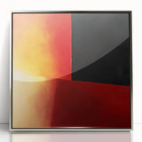 Large Colorful Abstract Wall Art – Red, Black & Orange Canvas Print