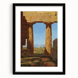 Romanticism Art: Temple of Neptune at Paestum - Historic Landscape Print