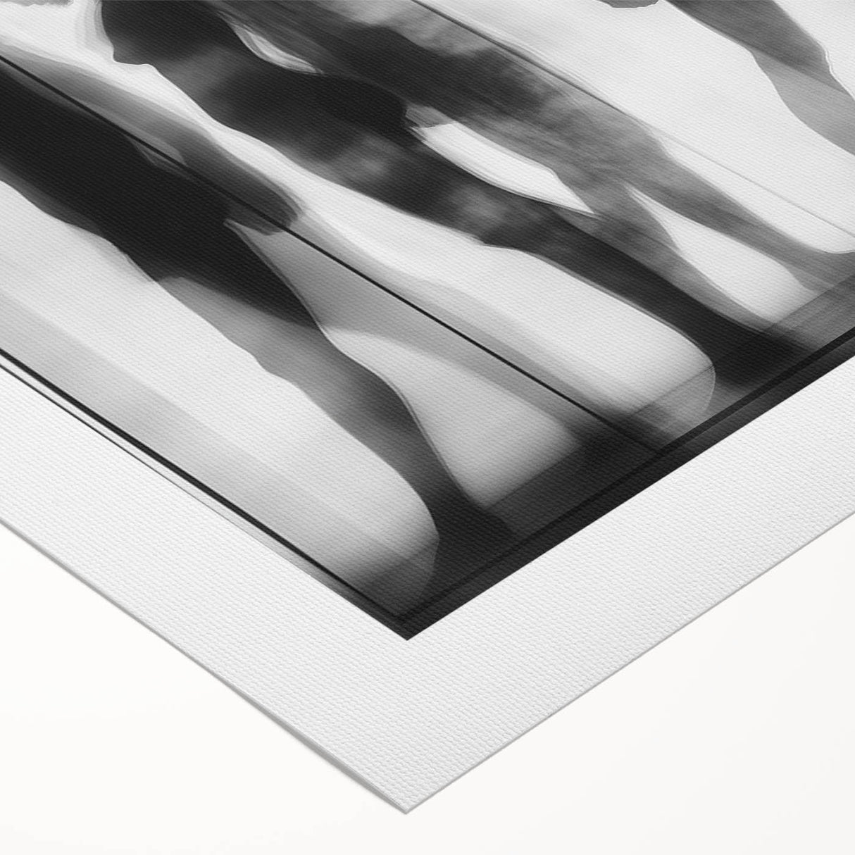 Black and White Framed Wall Art – Modern Abstract Canvas Print