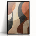 Framed abstract minimalist wall art in black acrylic, showcasing a sleek design that elevates modern decor. Perfect for contemporary living spaces or offices.
