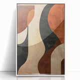 Abstract minimalist wall art featuring a framed acrylic design with soft white tones, showcasing modern aesthetics suitable for contemporary home decor.
