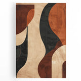 Abstract minimalist wall art on stretched canvas, showcasing soft pastel colors and geometric shapes, perfect for modern home decor and interior styling.