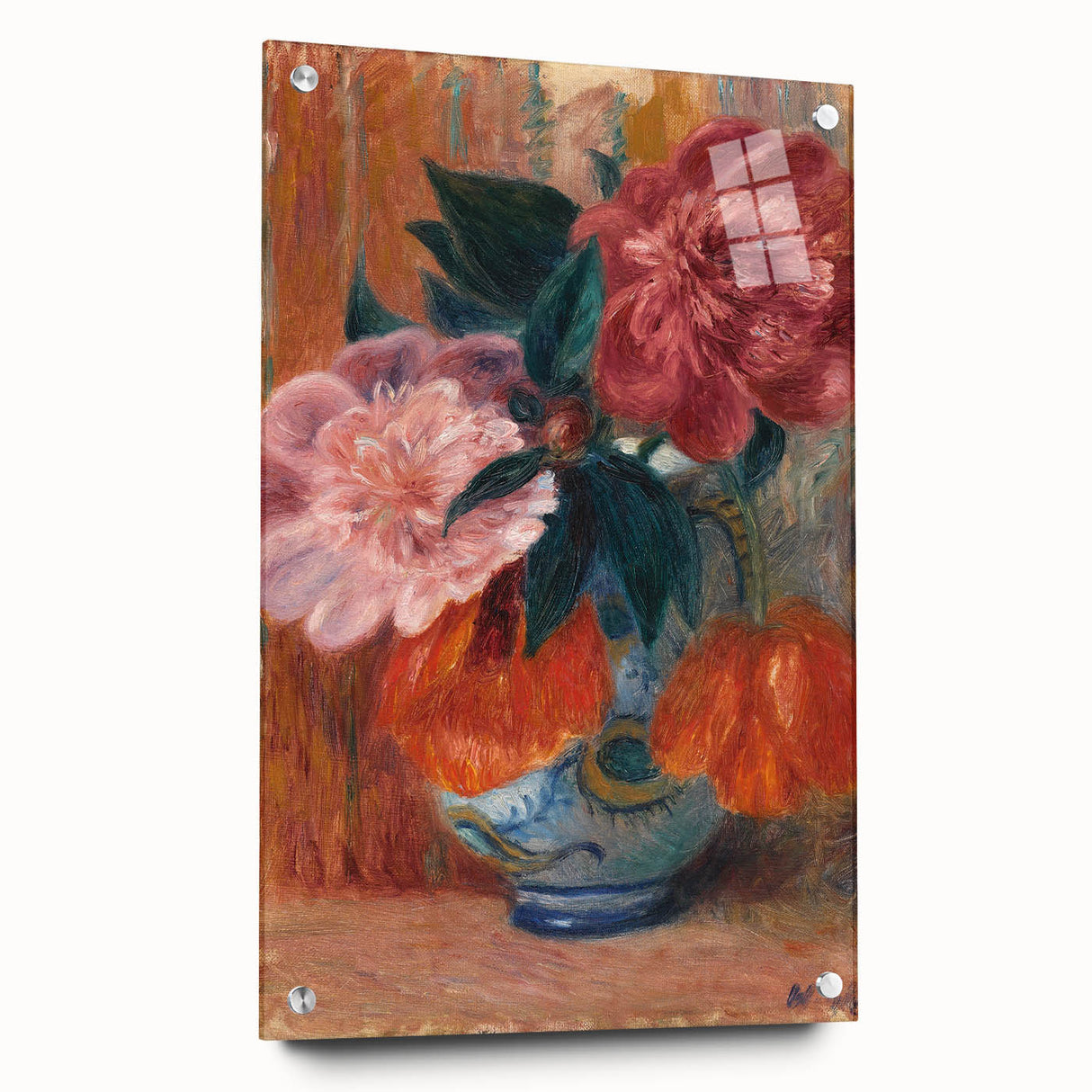Modern Wall Art - Vibrant Floral Still Life of Tulips and Peonies for Decor