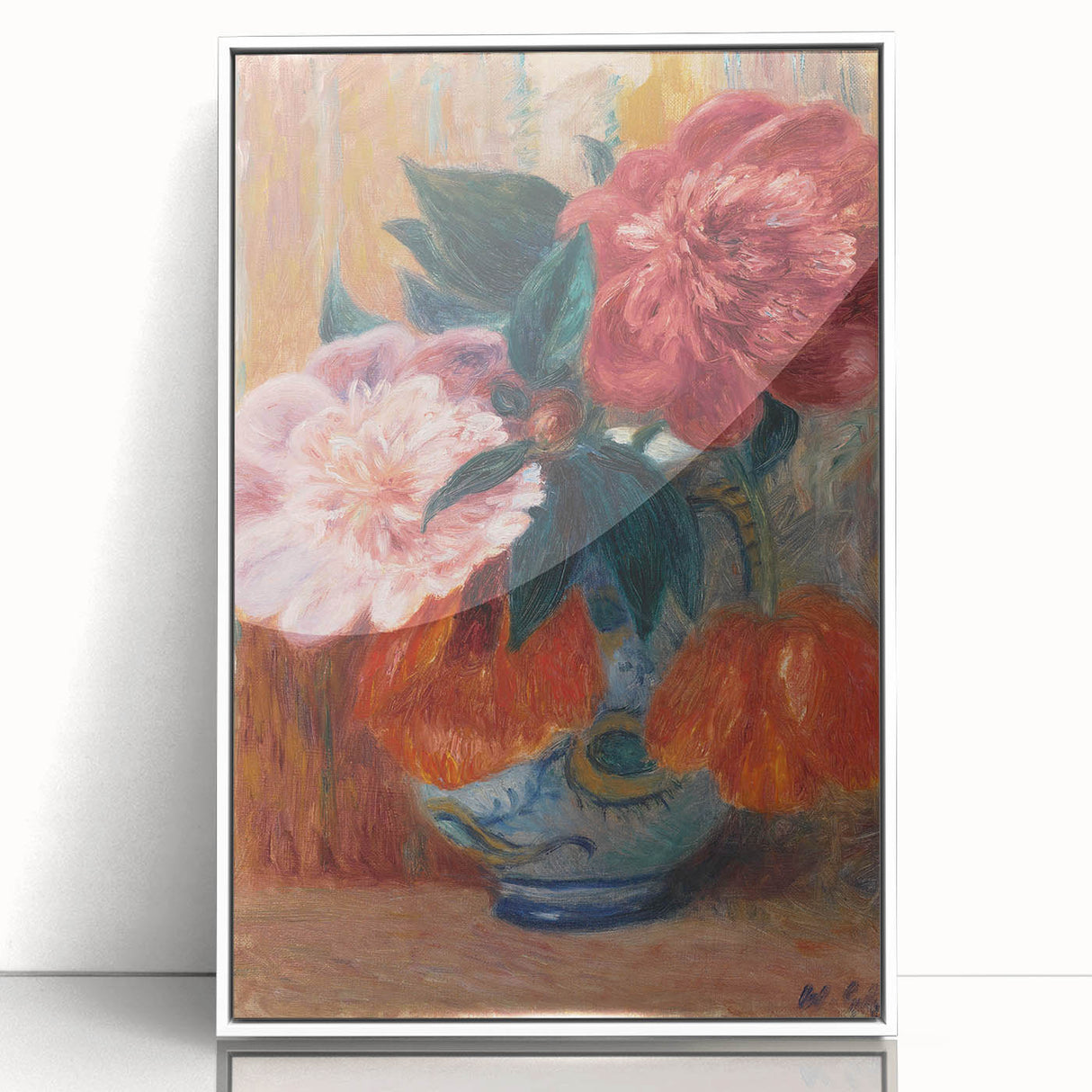Modern Wall Art - Vibrant Floral Still Life of Tulips and Peonies for Decor