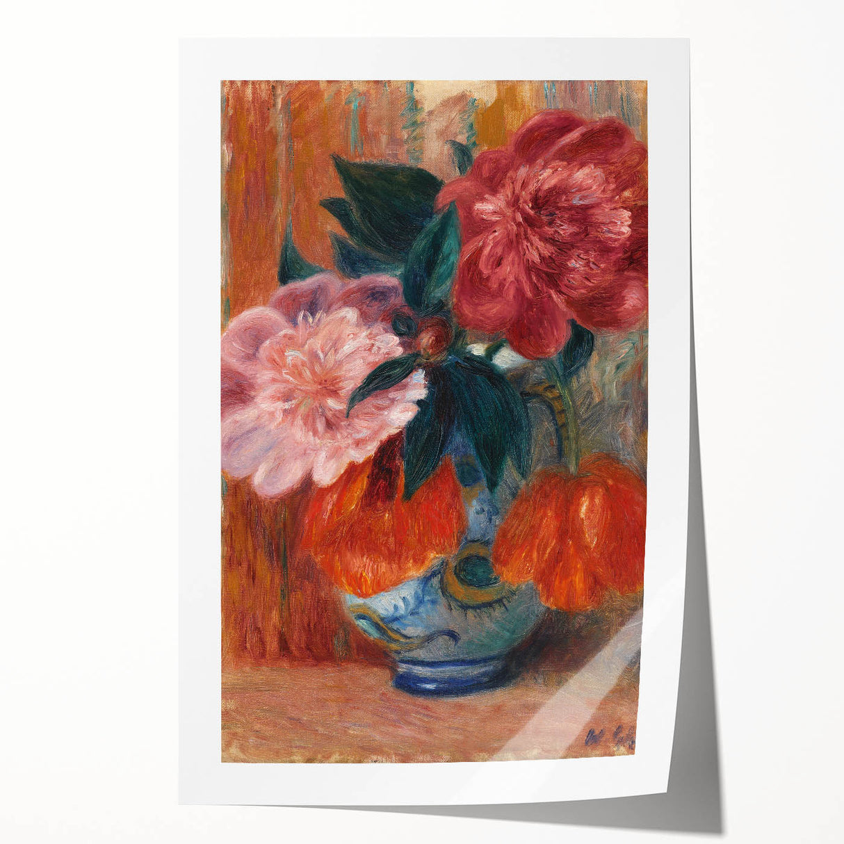 Modern Wall Art - Vibrant Floral Still Life of Tulips and Peonies for Decor