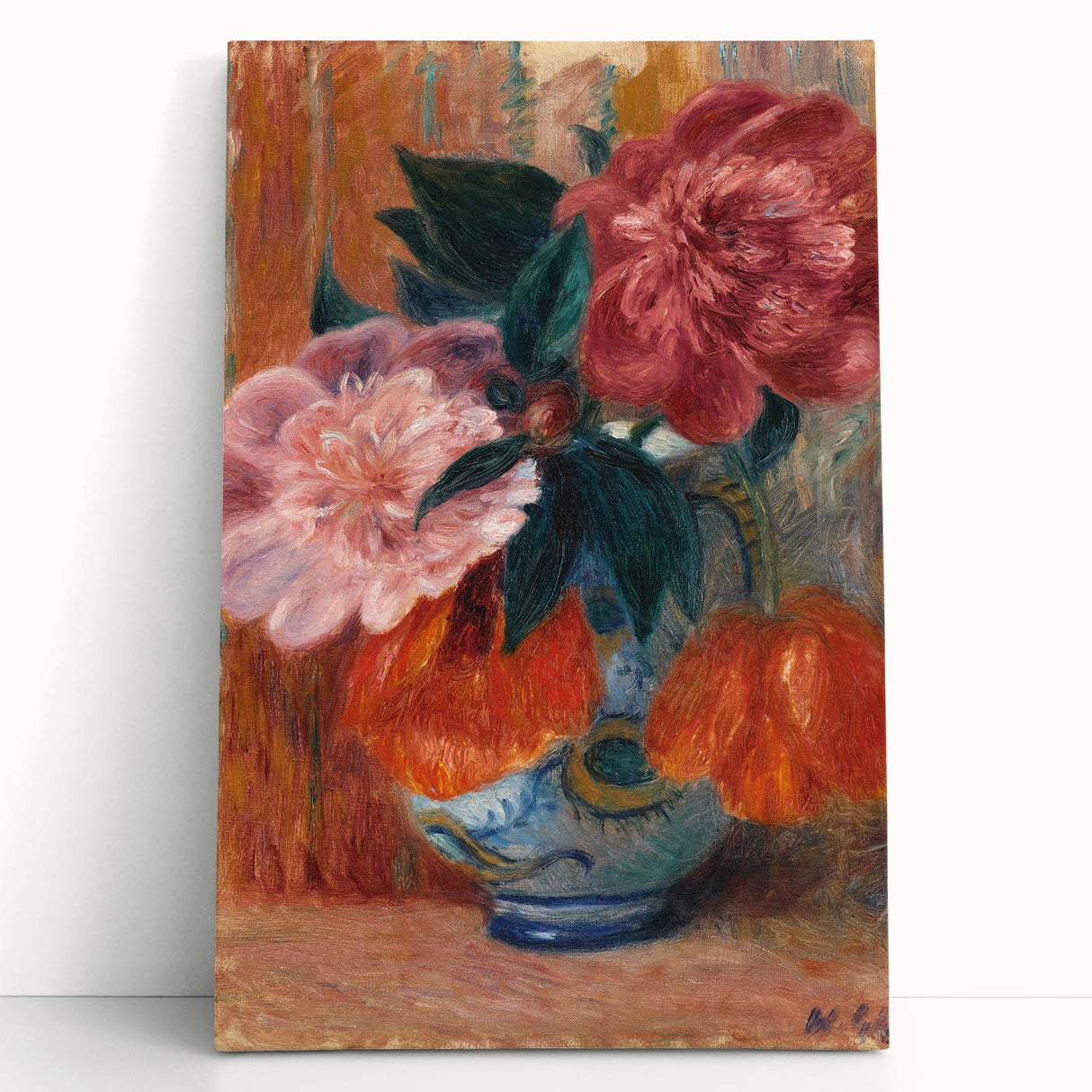 Modern Wall Art - Vibrant Floral Still Life of Tulips and Peonies for Decor