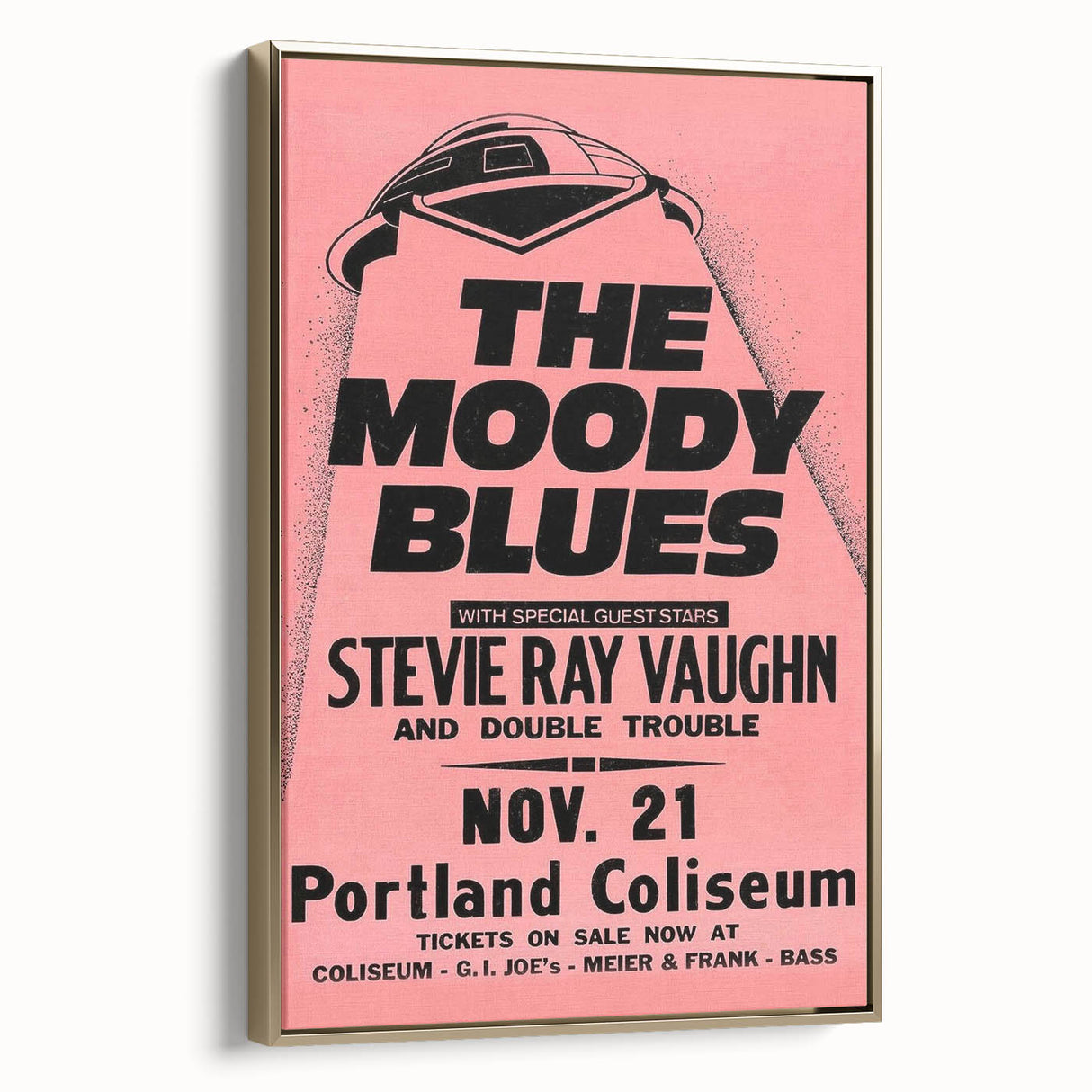 The Moody Blues Retro Concert Poster – Vintage 80s Music Art