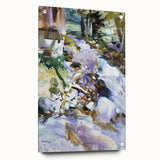 Romanticism Art: Rushing Brook - Dynamic Watercolor by John Sargent