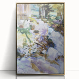 Romanticism Art: Rushing Brook - Dynamic Watercolor by John Sargent