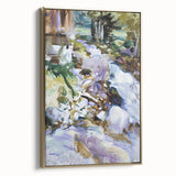 Romanticism Art: Rushing Brook - Dynamic Watercolor by John Sargent