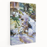 Romanticism Art: Rushing Brook - Dynamic Watercolor by John Sargent