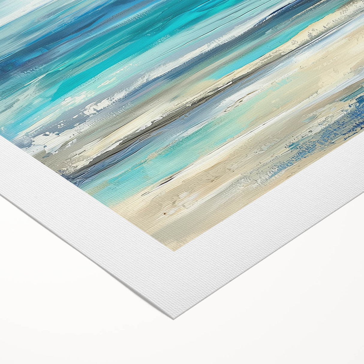 Ocean Breeze Abstract Wall Art – Blue & Teal Modern Canvas Print