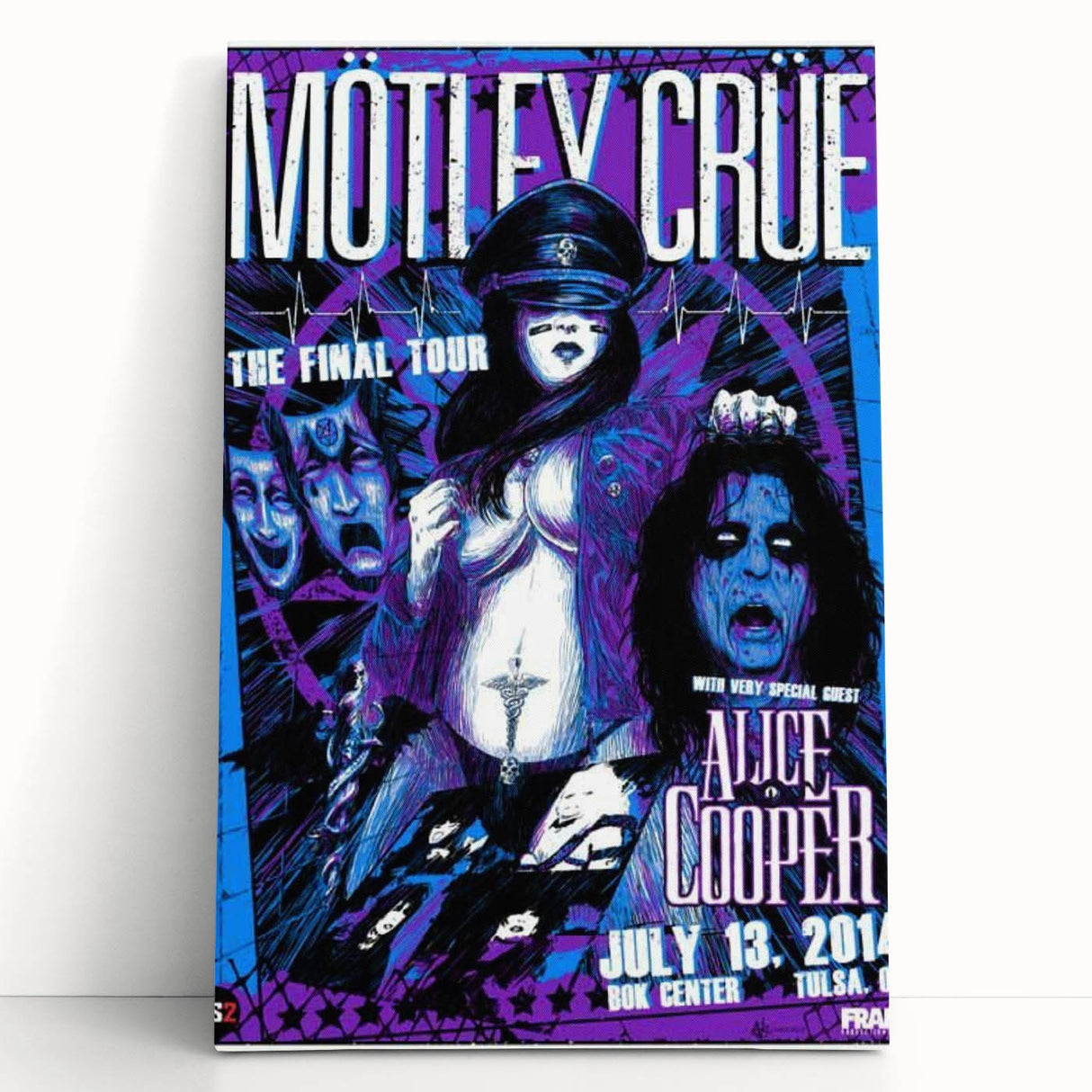 Mötley Crüe Final Tour Poster – Vintage Rock Art with Alice Cooper