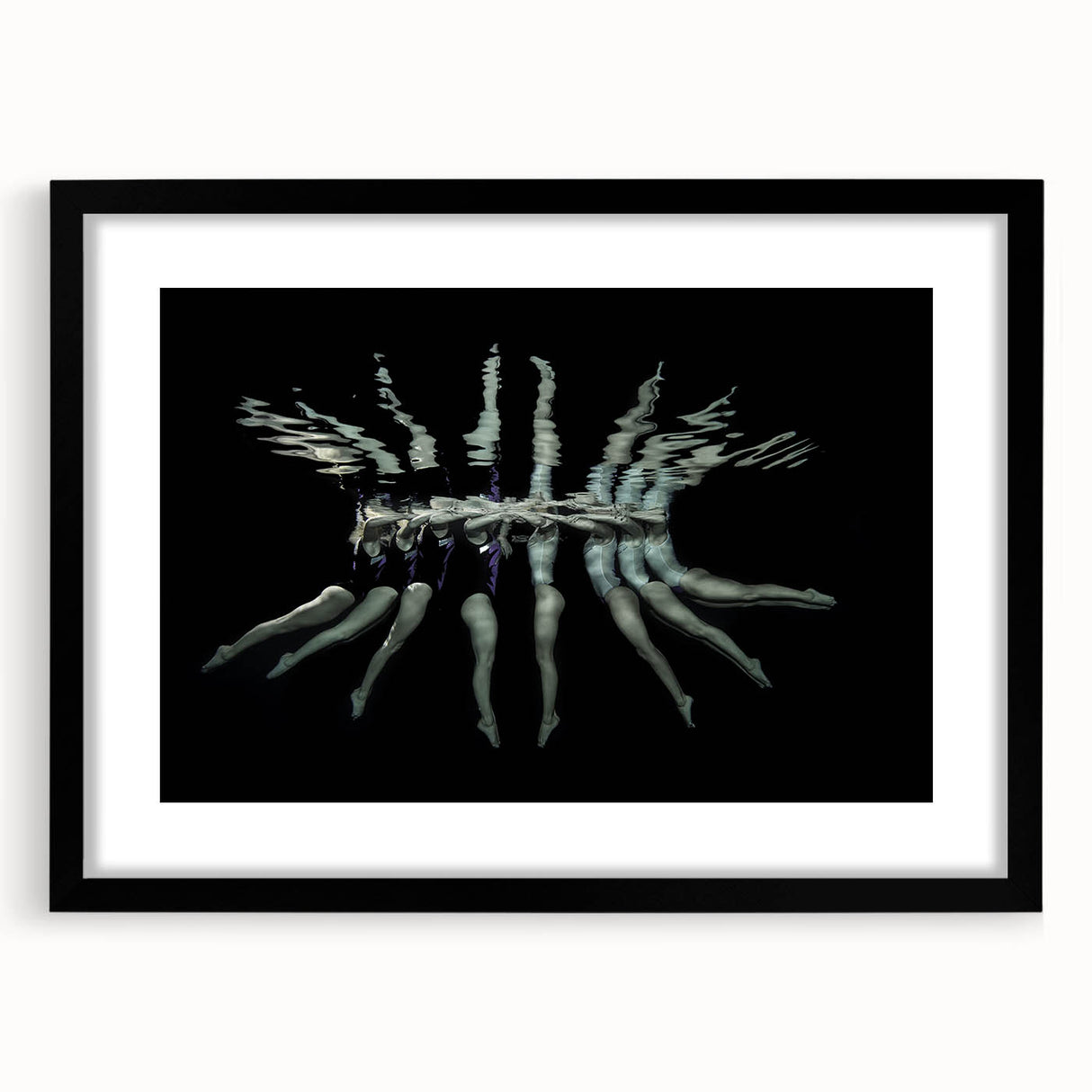 Synchronized Flow – Underwater Emotive Figure Wall Art Print
