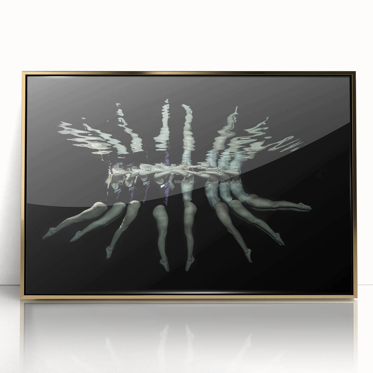 Synchronized Flow – Underwater Emotive Figure Wall Art Print