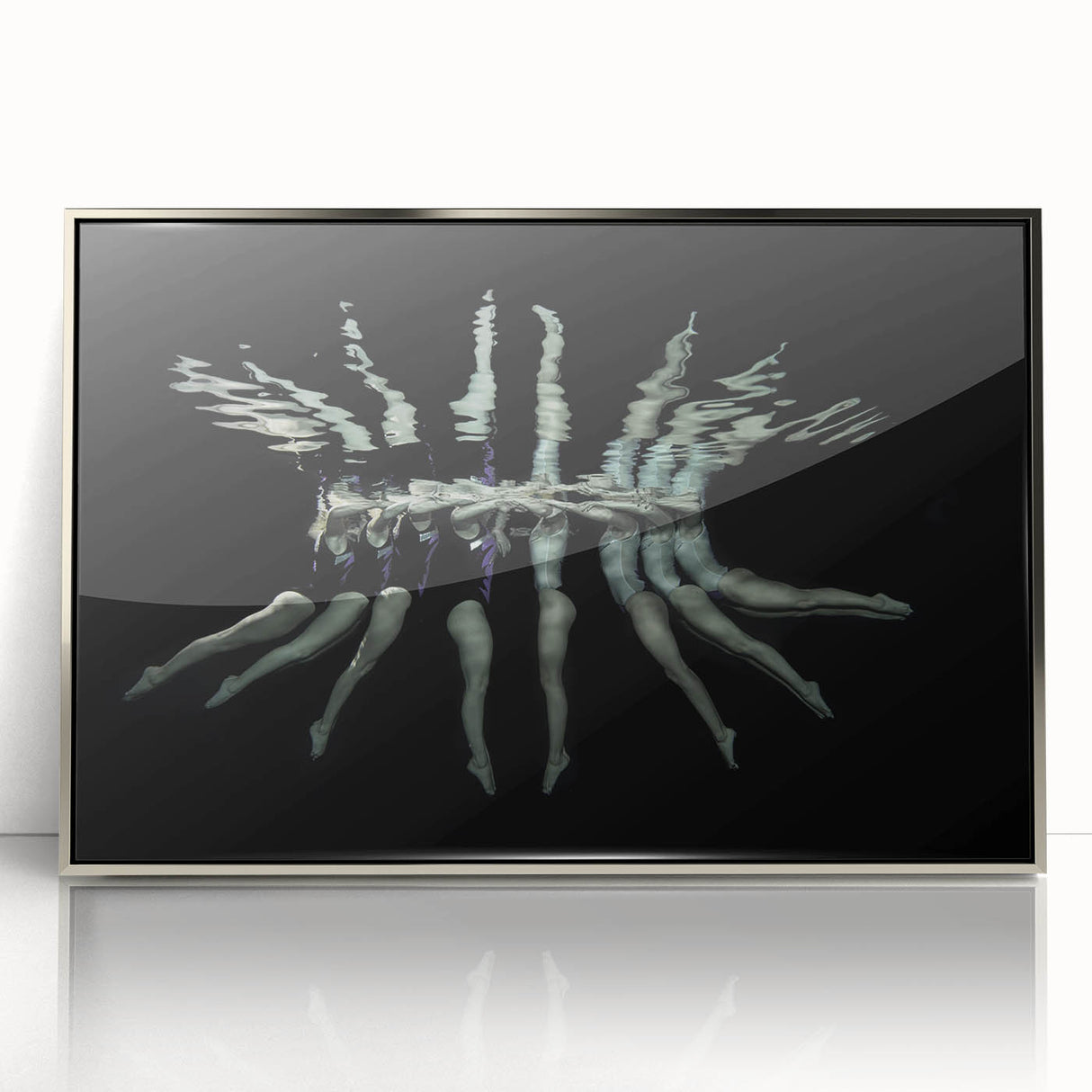 Synchronized Flow – Underwater Emotive Figure Wall Art Print
