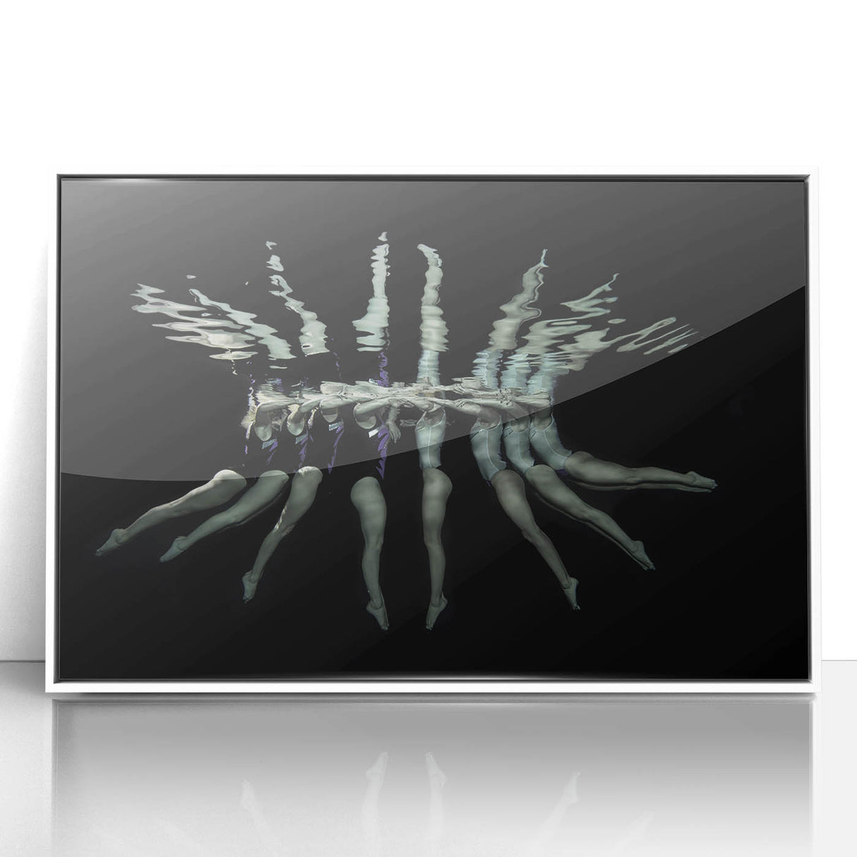 Synchronized Flow – Underwater Emotive Figure Wall Art Print
