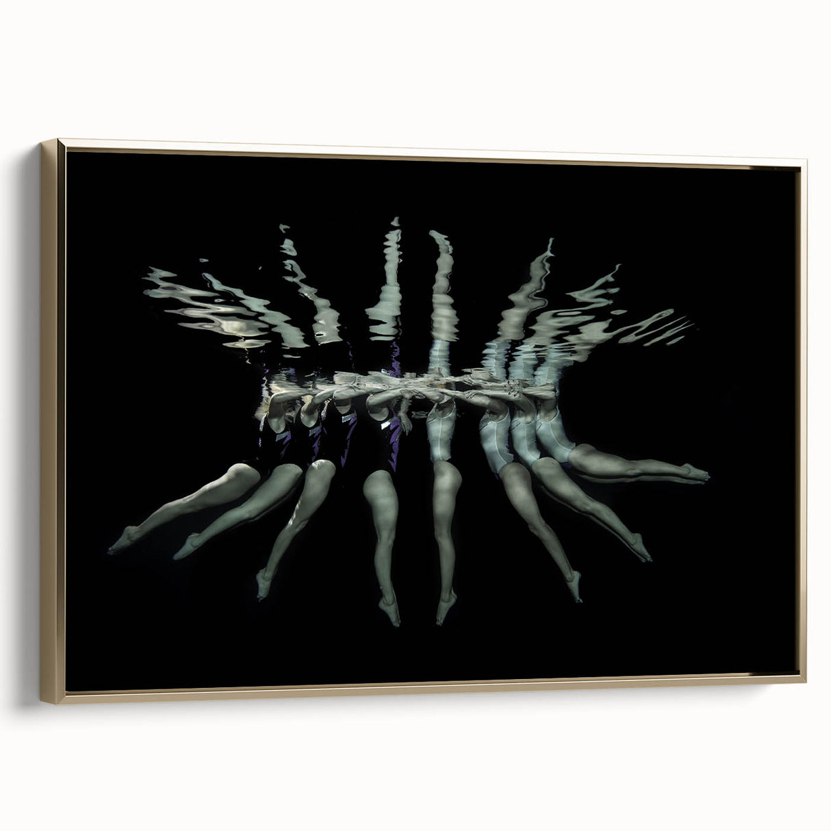 Synchronized Flow – Underwater Emotive Figure Wall Art Print