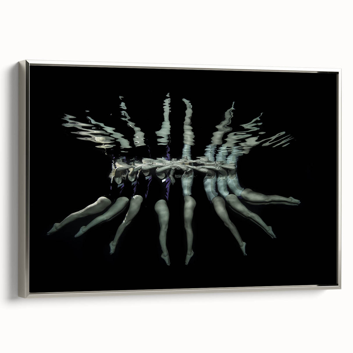 Synchronized Flow – Underwater Emotive Figure Wall Art Print