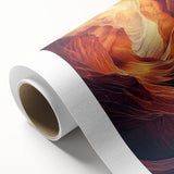 Vibrant rolled canvas artwork depicting a stunning landscape of caves, showcasing rich colors and intricate details, ideal for home decor or art collectors.