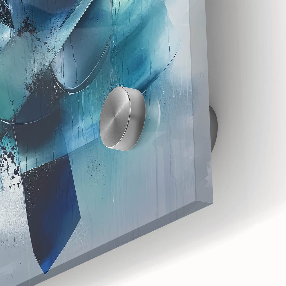 Modern Blue & Teal Office Wall Art - Abstract Corporate Decor