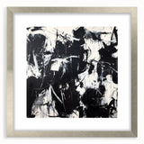 Abstract splatter frame with a silver mat, showcasing a vibrant, artistic design that adds a modern touch to any decor. Ideal for contemporary interiors.