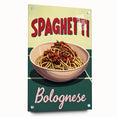 Acrylic print of various colorful food dishes, ideal for dining room decor.