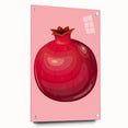 Acrylic print of colorful fruit-themed artwork, ideal for dining room or kitchen decor.