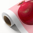 Art deco poster of assorted fruits in vibrant colors on rolled canvas, ideal for nursery wall art or dining room decor.