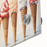 Red, White & Blue Ice Cream - Fourth of July Decorations Wall Art