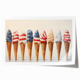 Red, White & Blue Ice Cream - Fourth of July Decorations Wall Art