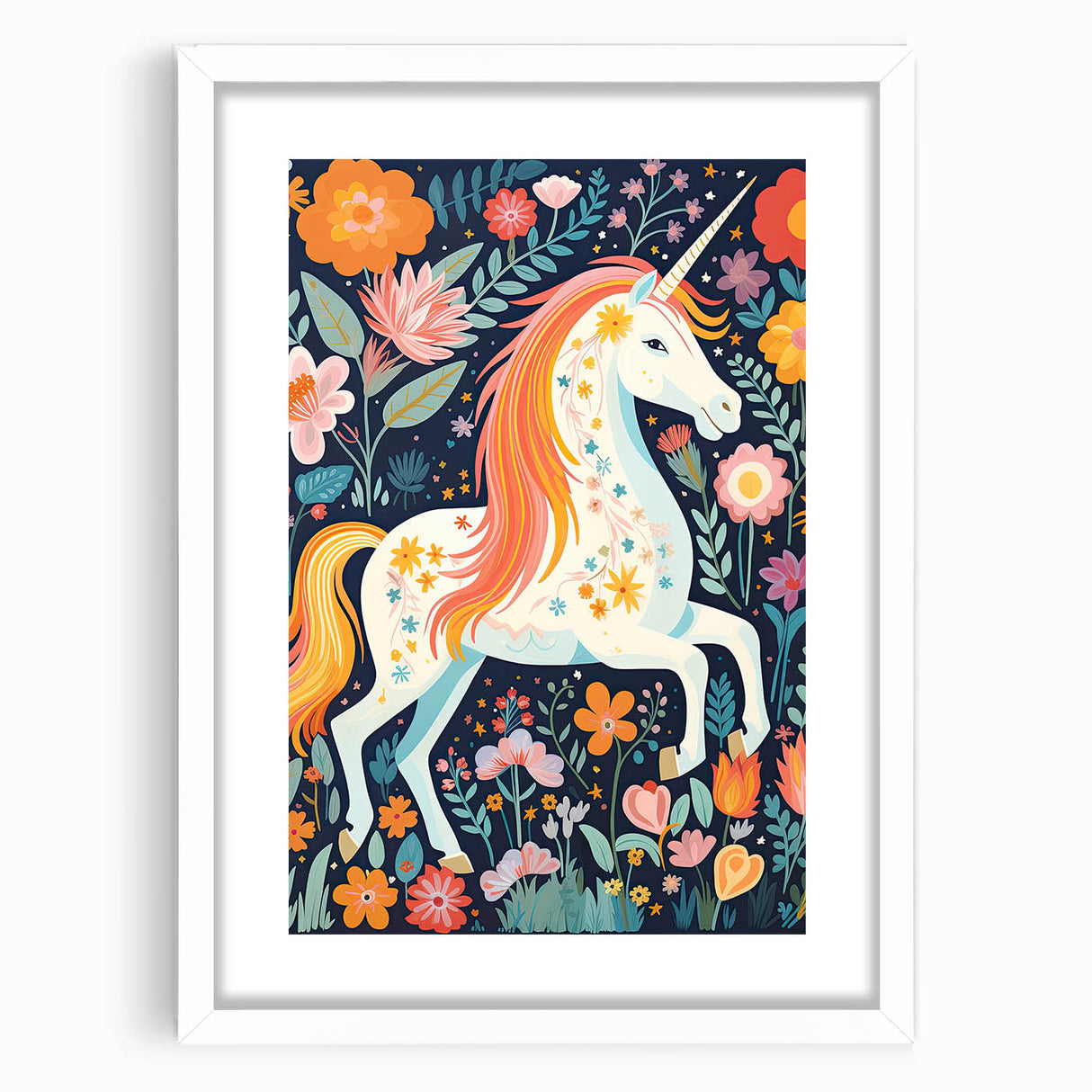 Magical Unicorn Nursery Wall Art – Framed Acrylic Art Prints