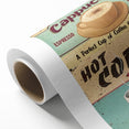 Classic Cappuccino & Hot Coffee Vintage Retro Poster Art – Coffee Print