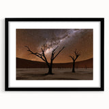 Extra large abstract art print of a colorful, textured Namibian landscape on a framed canvas, ideal for living room decor.