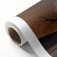 Art deco poster of a Namibian landscape in muted earth tones on rolled canvas, ideal for nursery wall art.