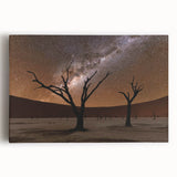 Black and white photograph of an African landscape on large stretched canvas, suited for kitchen art.