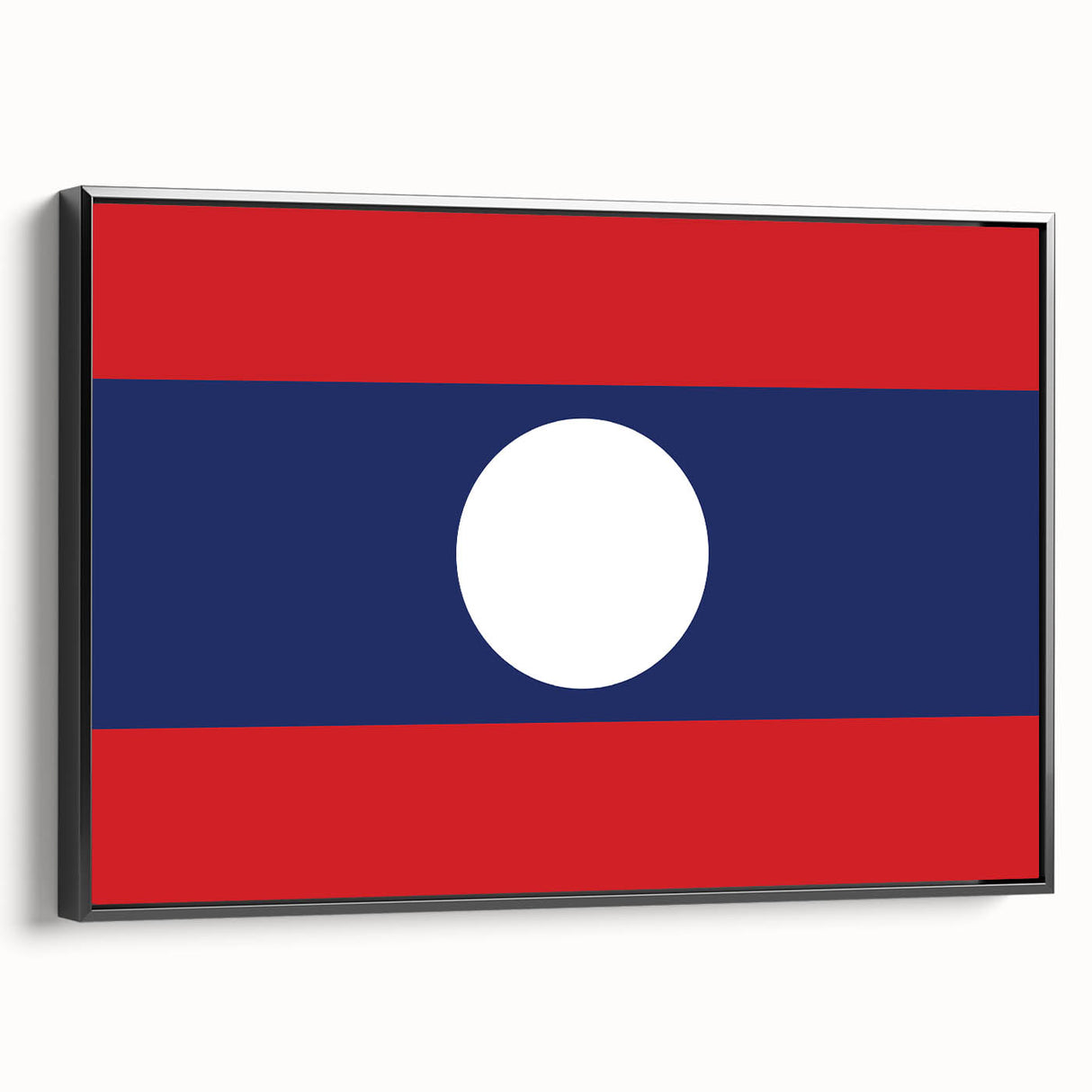 Black and white framed canvas of a Laos landscape, ideal for bedroom wall art with a vintage poster style.