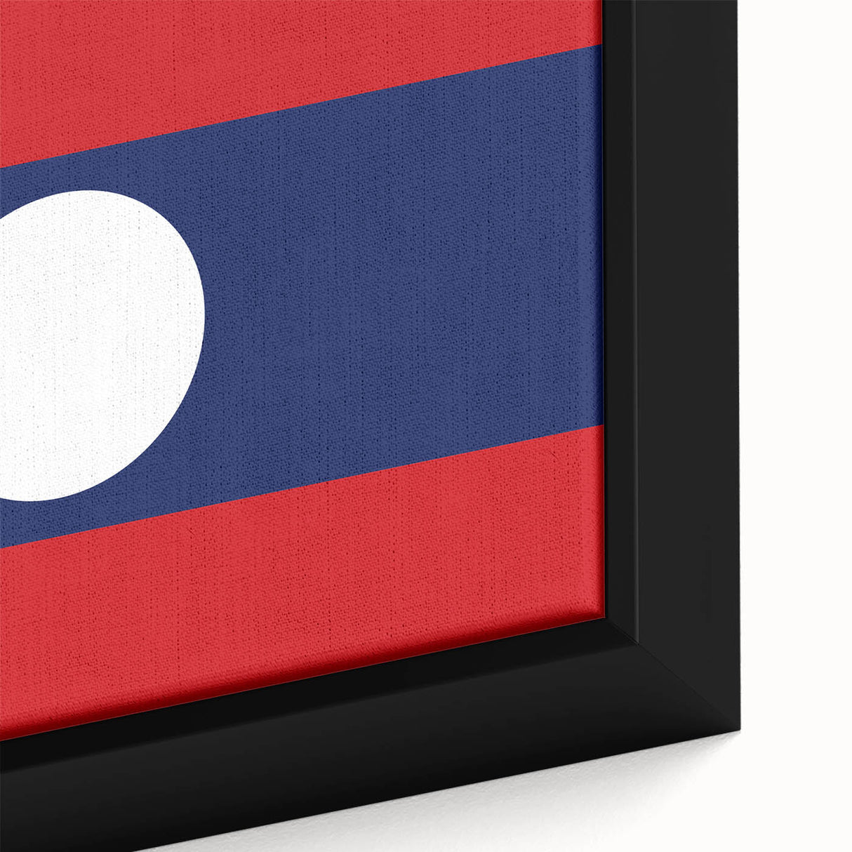 Extra large framed canvas depicting a textured, colorful Asian landscape in predominantly black tones.
