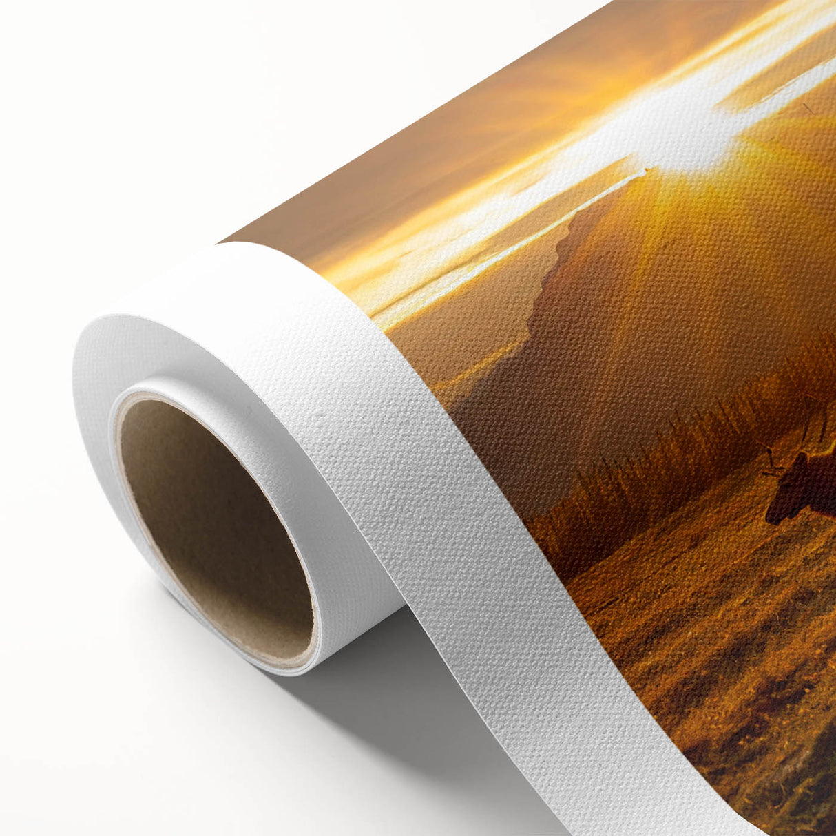 Art Deco style poster depicting Yukon scenery in pastel colors on rolled canvas, ideal for nursery wall art.