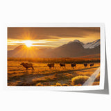 Extra large rolled print of Yukon scenery in Canada, featuring vibrant green and blue tones, ideal for dining room wall art.