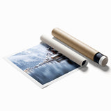 Extra large rolled print of a European landscape with vibrant floral details, ideal for classy bathroom wall art.