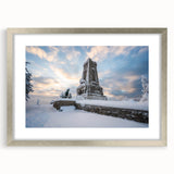 Abstract art print of a European scenery in muted earth tones on a textured, extra large canvas, ideal for living room decor.