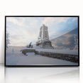 Large abstract wall art featuring a scenic European Bulgarian landscape in muted earth tones on a framed acrylic panel.