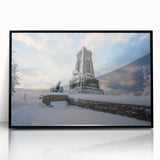 Large abstract wall art featuring a scenic European Bulgarian landscape in muted earth tones on a framed acrylic panel.