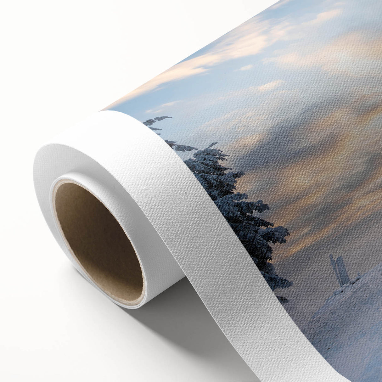 Art Deco style poster of a European landscape in pastel shades on rolled canvas, ideal for nursery wall art.