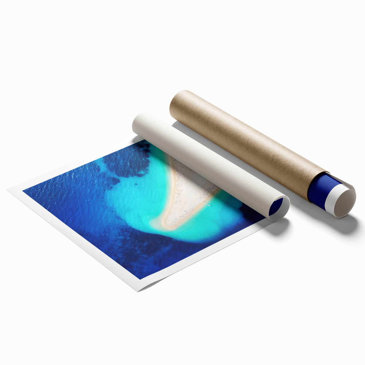 Extra large rolled print of a Croatian landscape with vibrant greenery and floral elements.