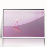 Mid-century modernist art depicting a European Cyprus landscape in muted earth tones on a framed acrylic print.